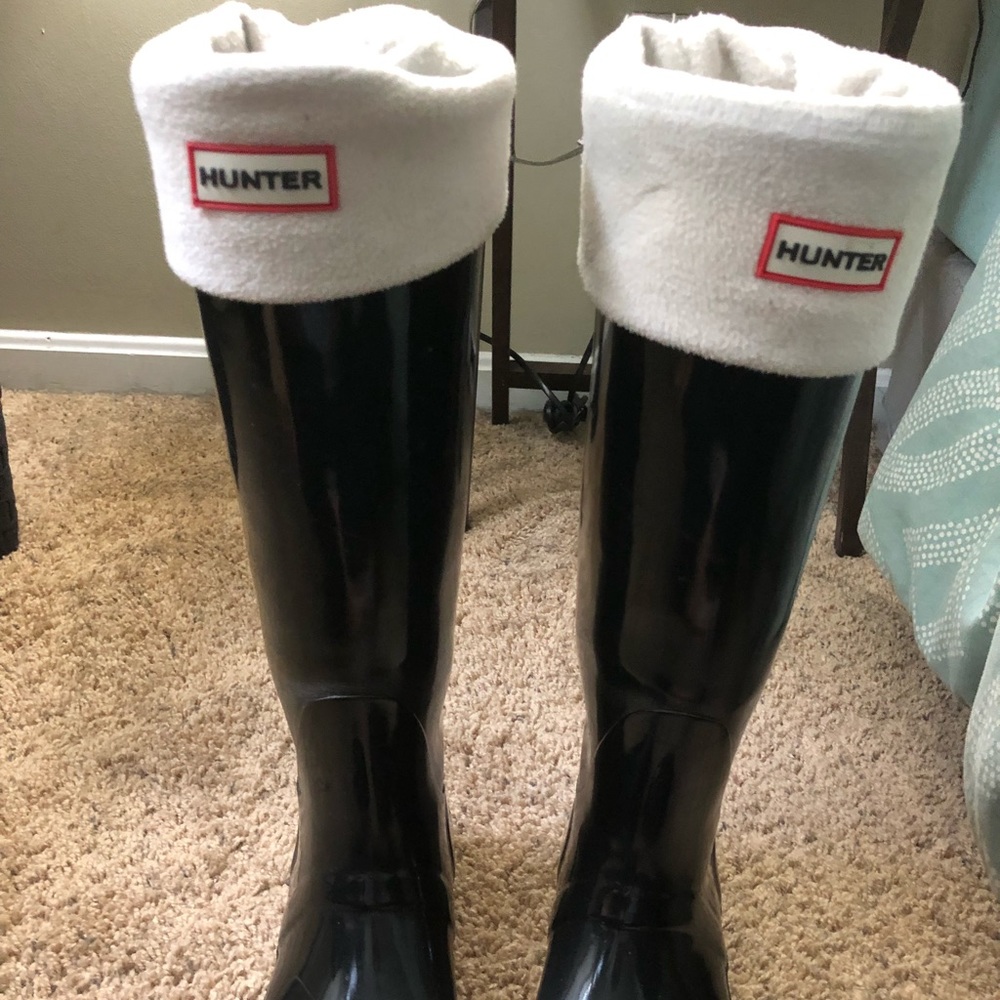 Hunter Rain Boots and Socks